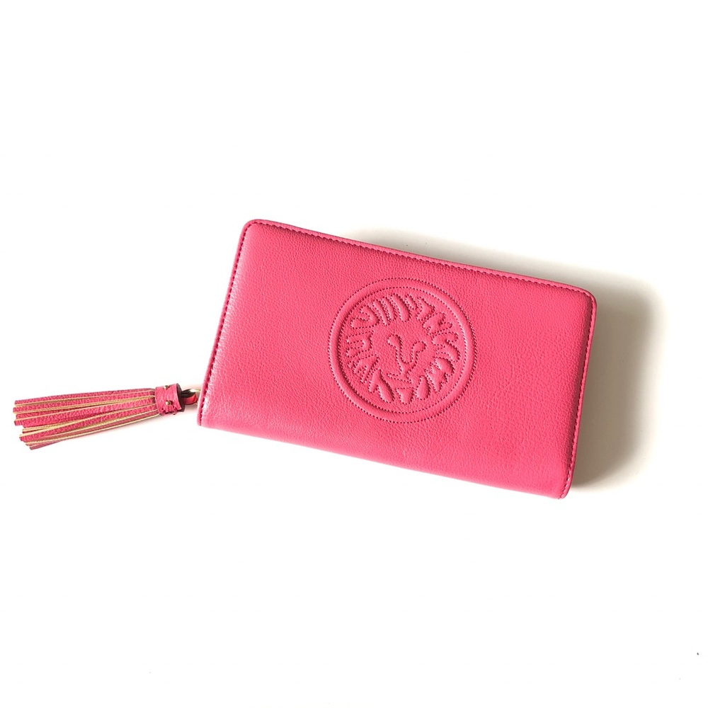 Pink wristlet wallet